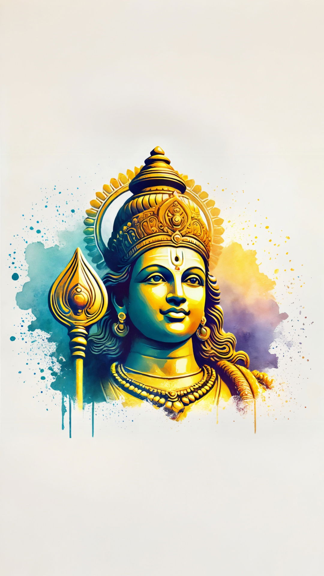 Lord Murugan with Vel and halo
