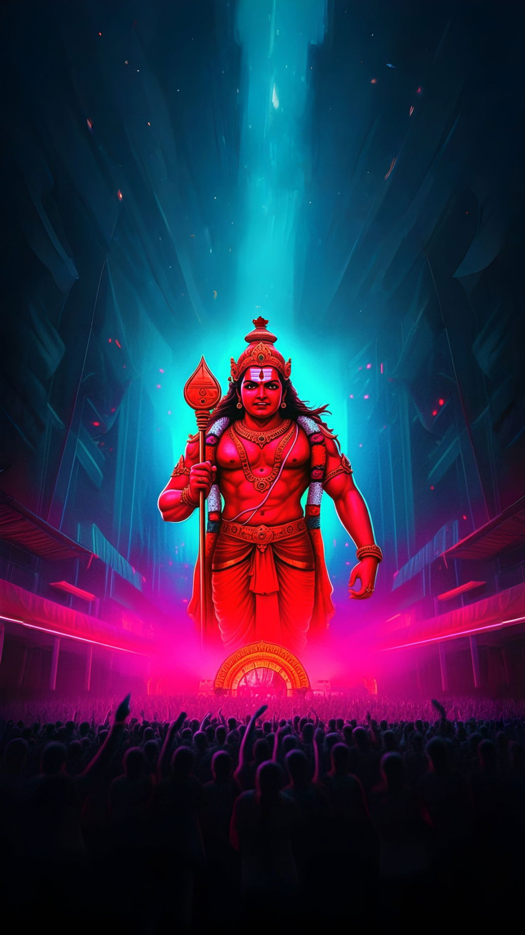 Lord Murugan with Vel, powerful deity