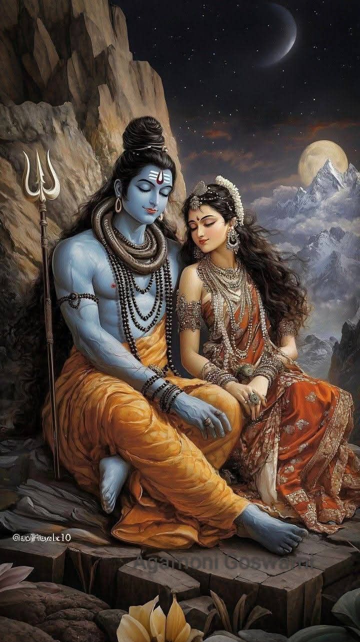 Shiva and Parvati in the Himalayas