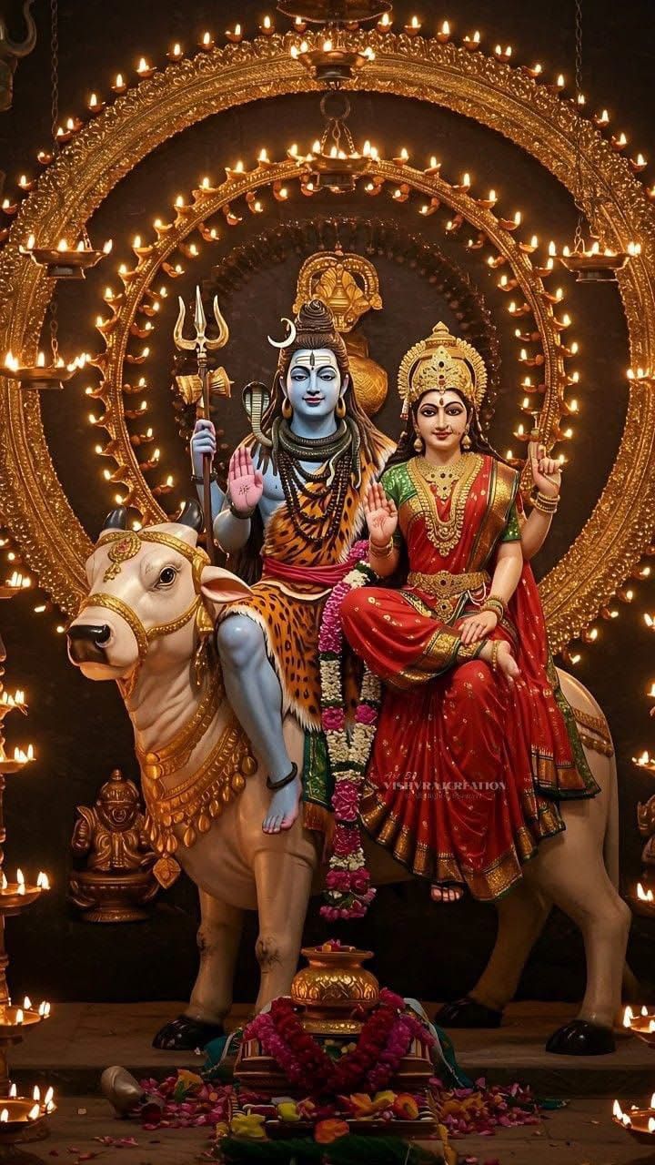 Shiva and Parvati on Mount Kailash