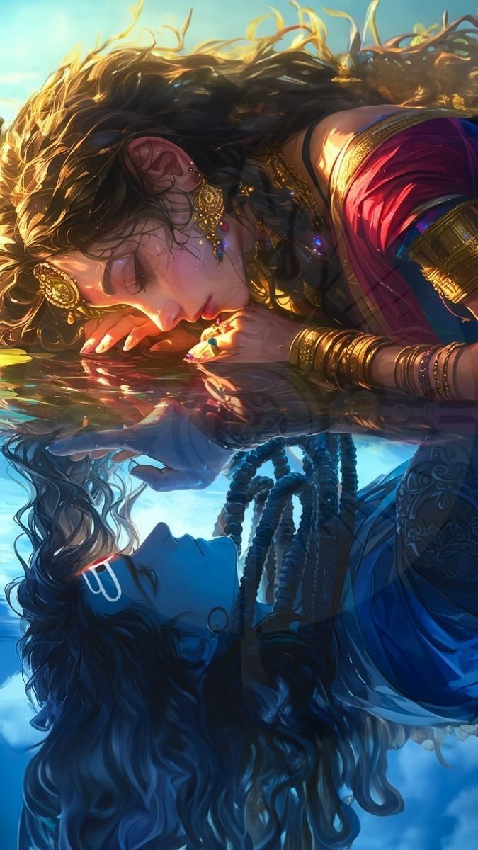 Parvati and Shiva in loving embrace