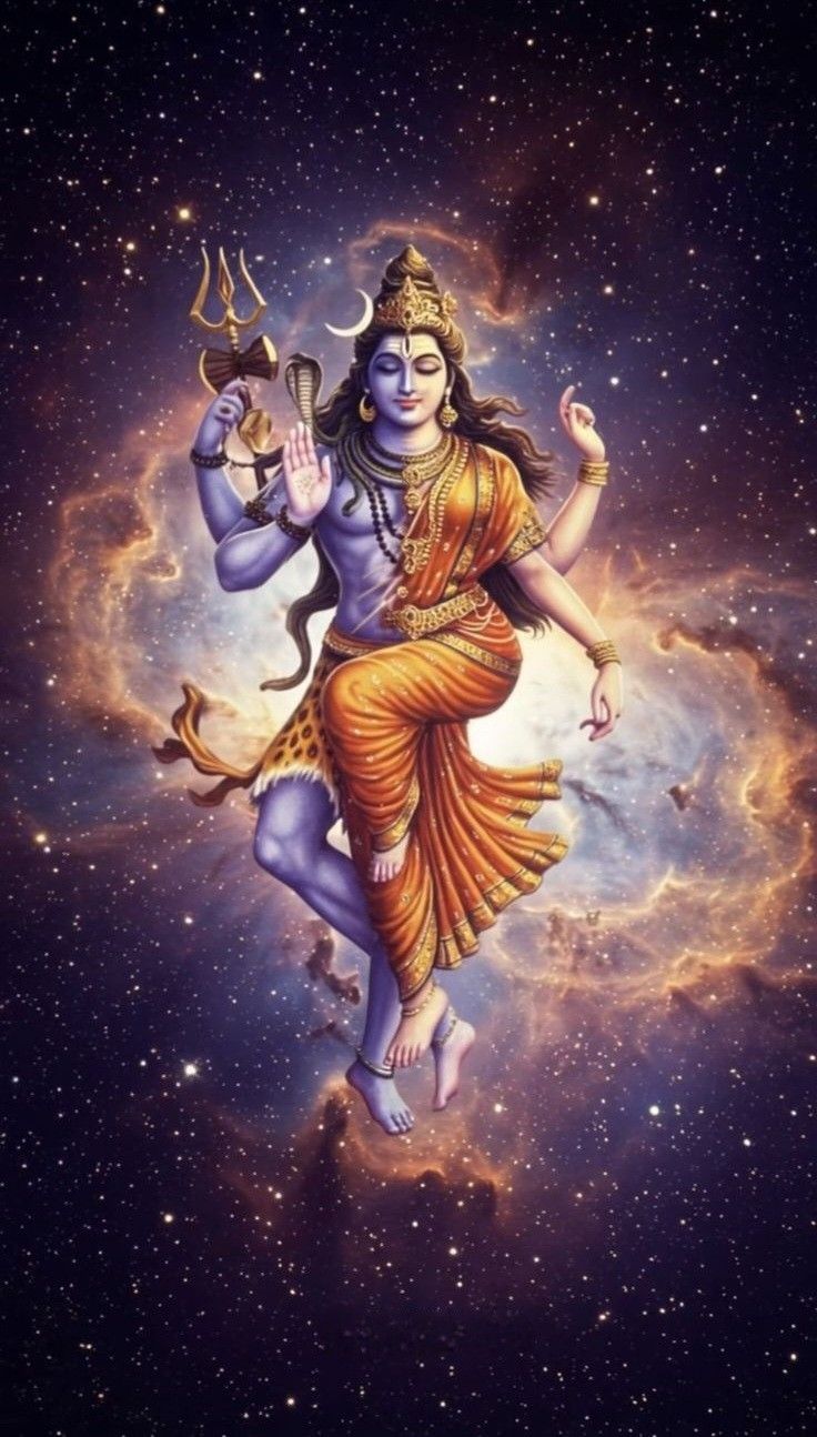 Shiva and Parvati cosmic dance wallpaper