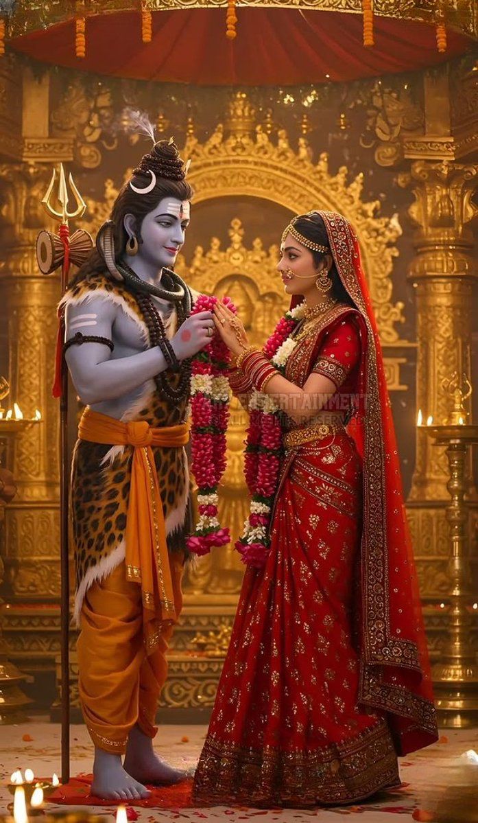 Shiva and Parvati wedding ceremony image