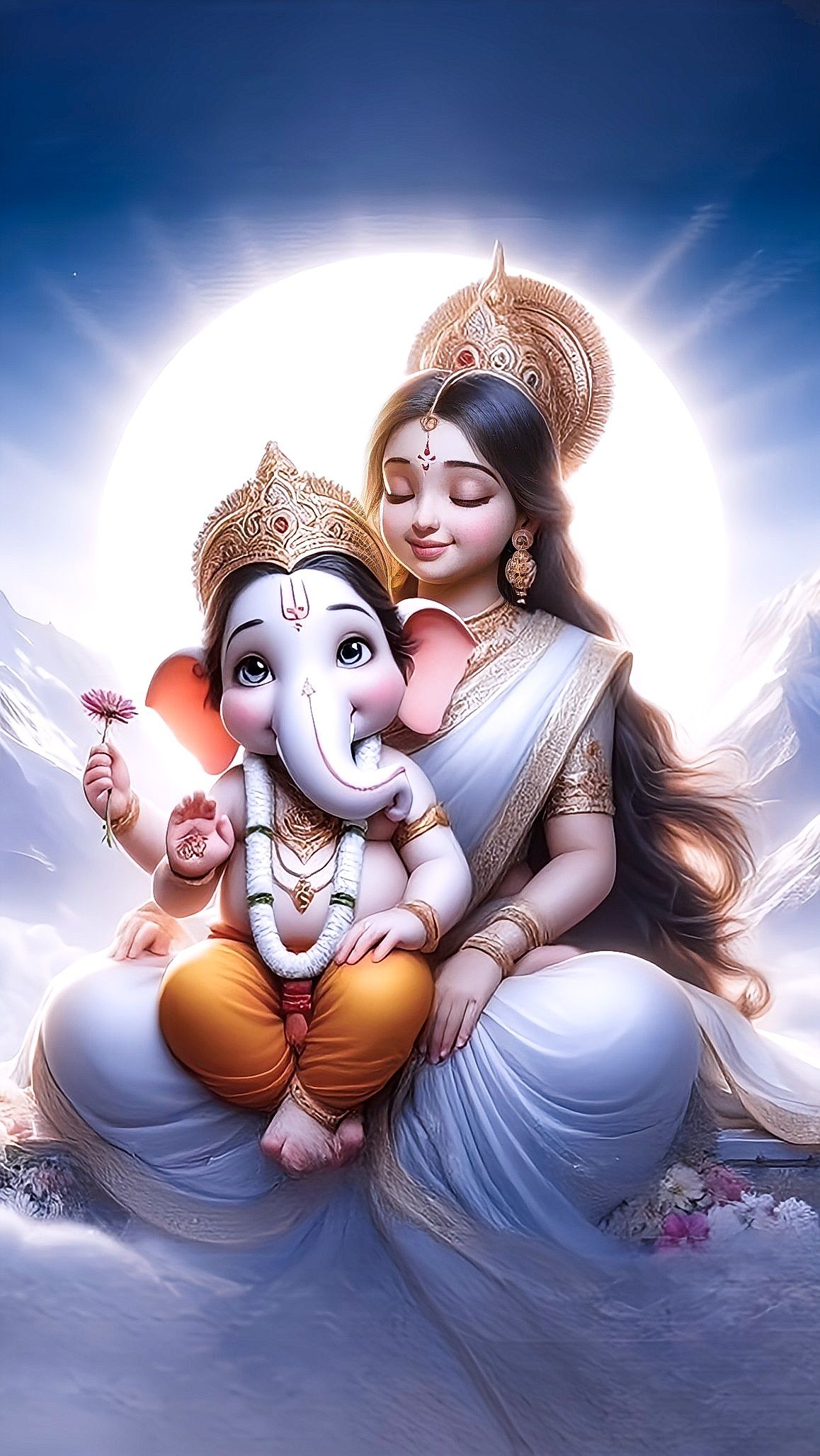 Parvati Maa with baby Ganesha
