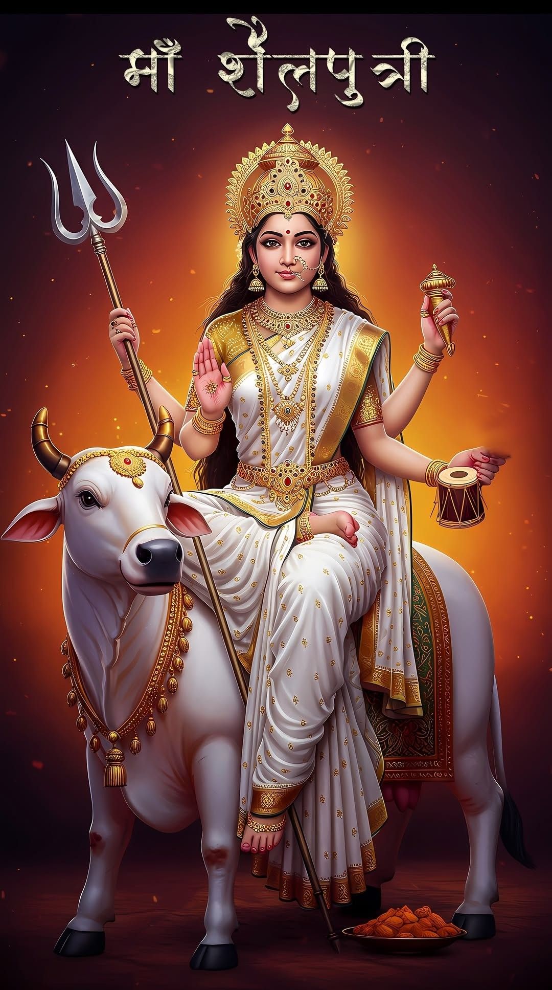 Maa Shailaputri on Nandi the bull