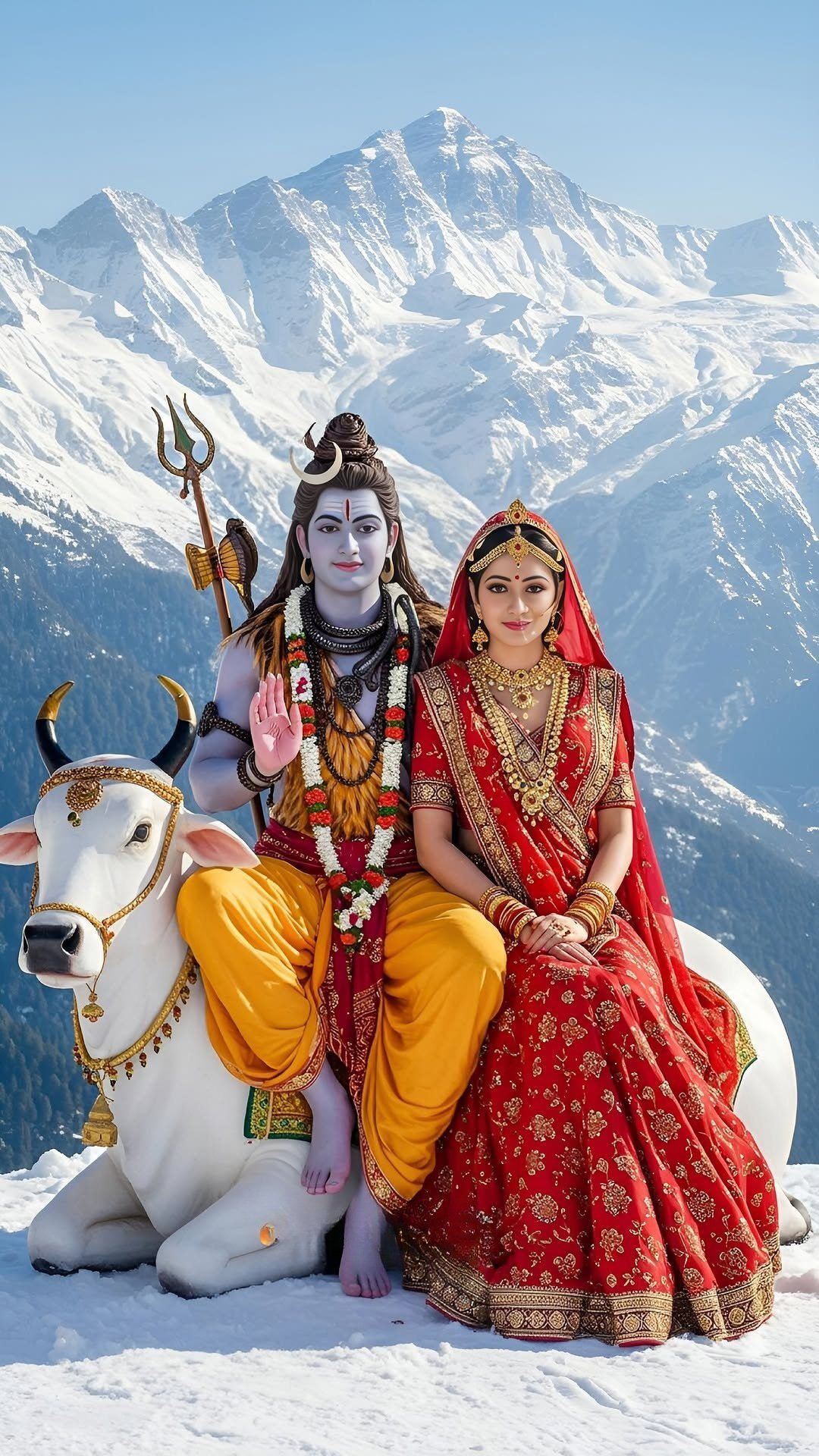 Shiva and Parvati in the Himalayas