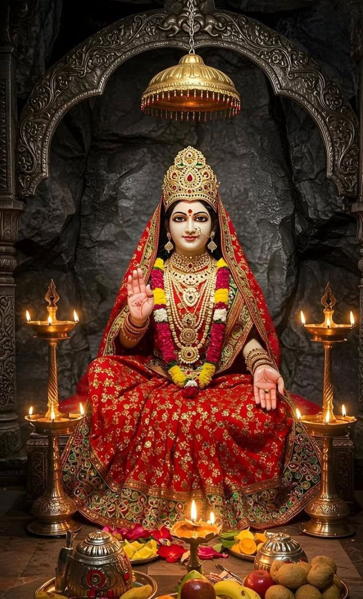 Goddess Parvati seated in temple