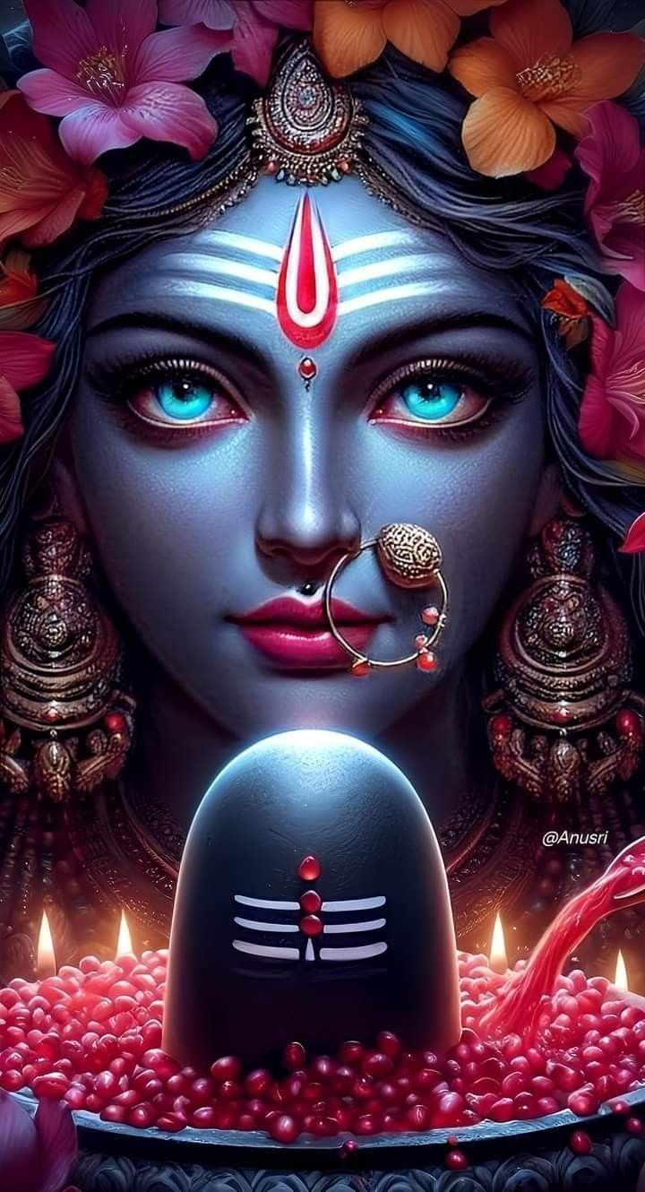 Goddess Parvati with Shiva Lingam
