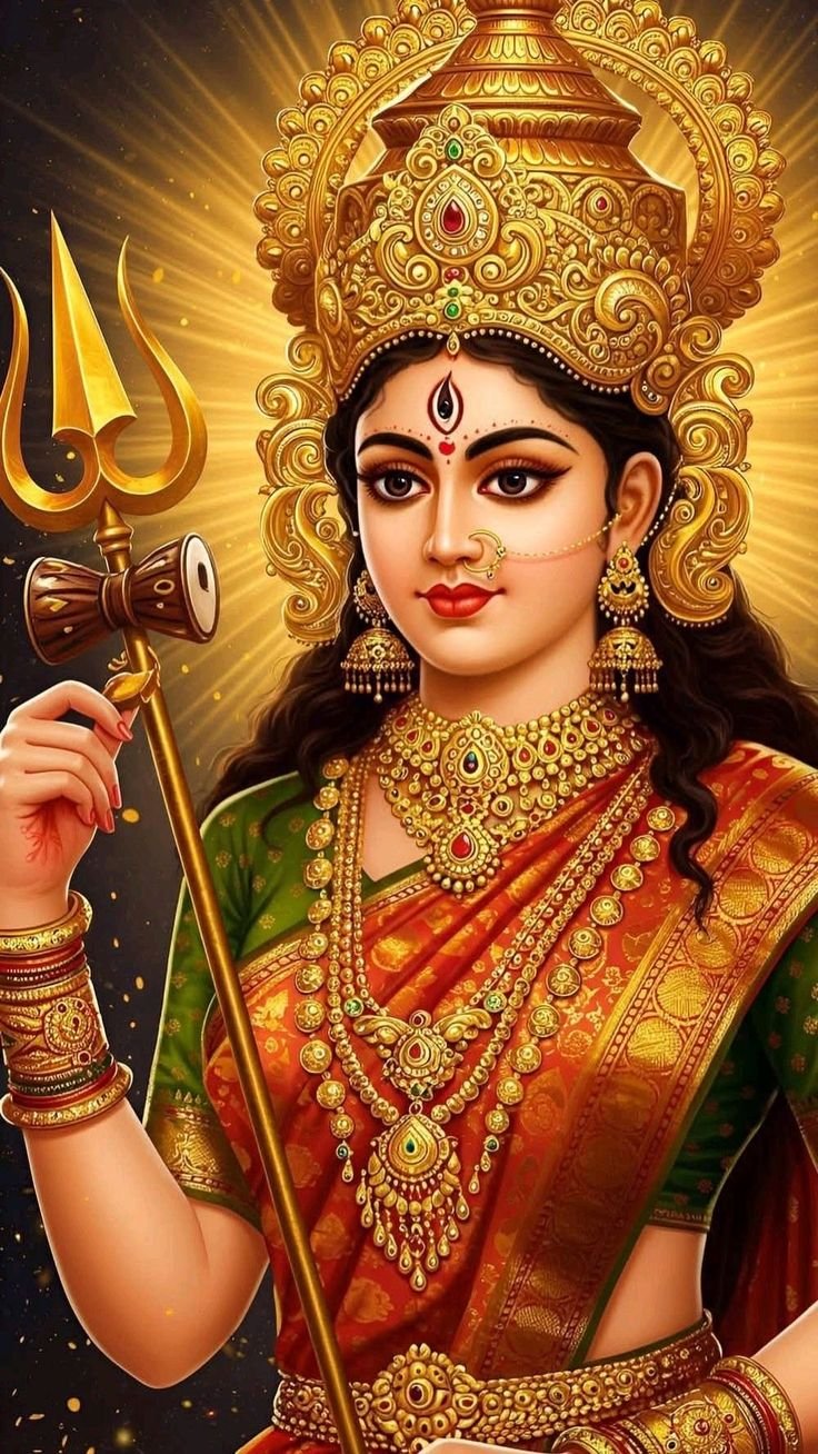 Parvati Maa with Trishul and Damru