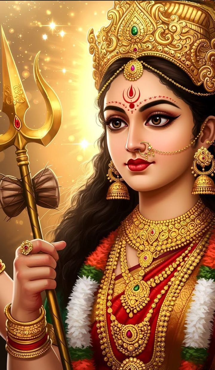 Parvati Maa with Trishul and Damru