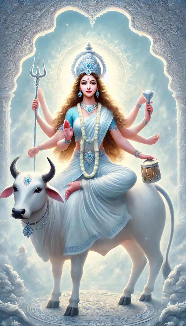 Parvati Maa riding Nandi the bull