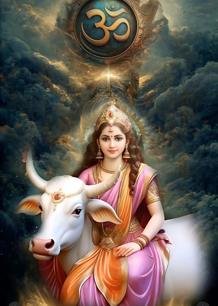 Parvati Maa riding Nandi the bull