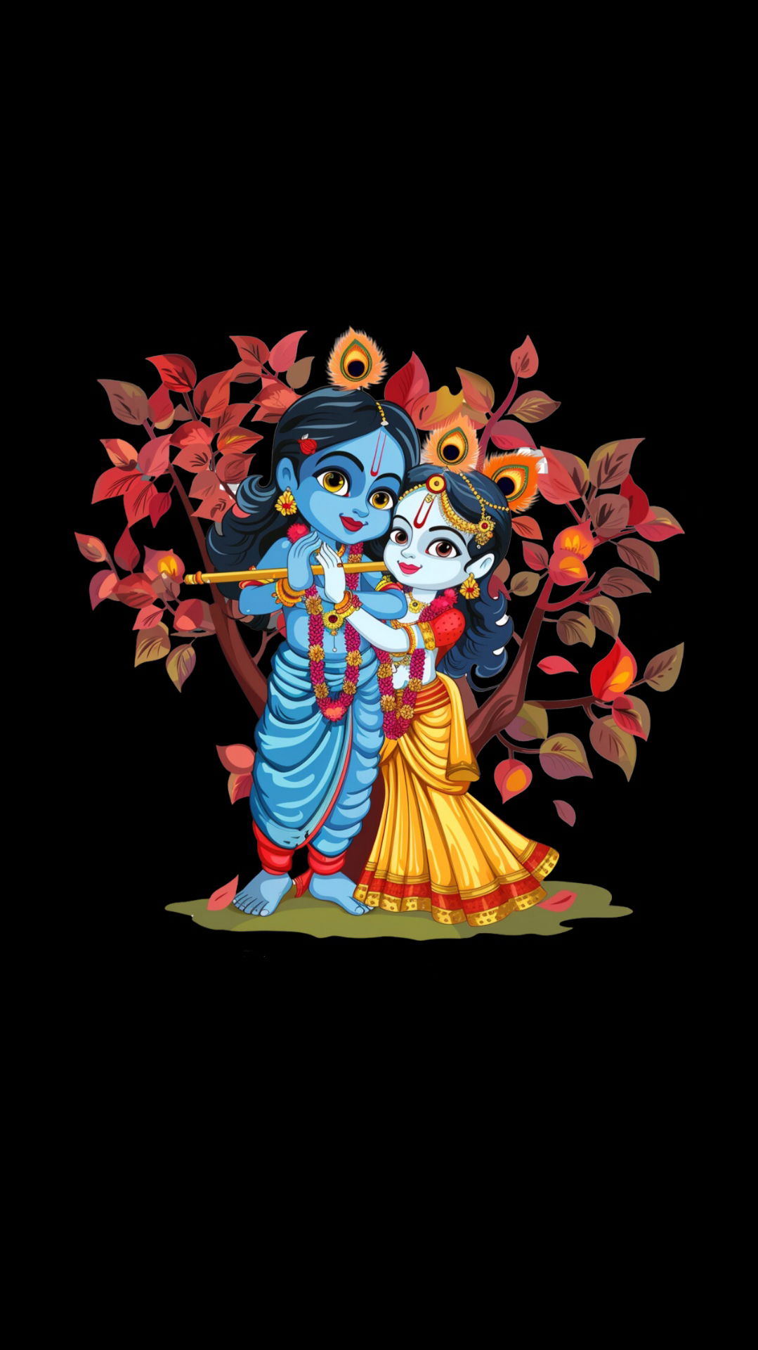 Radha Krishna divine love wallpaper