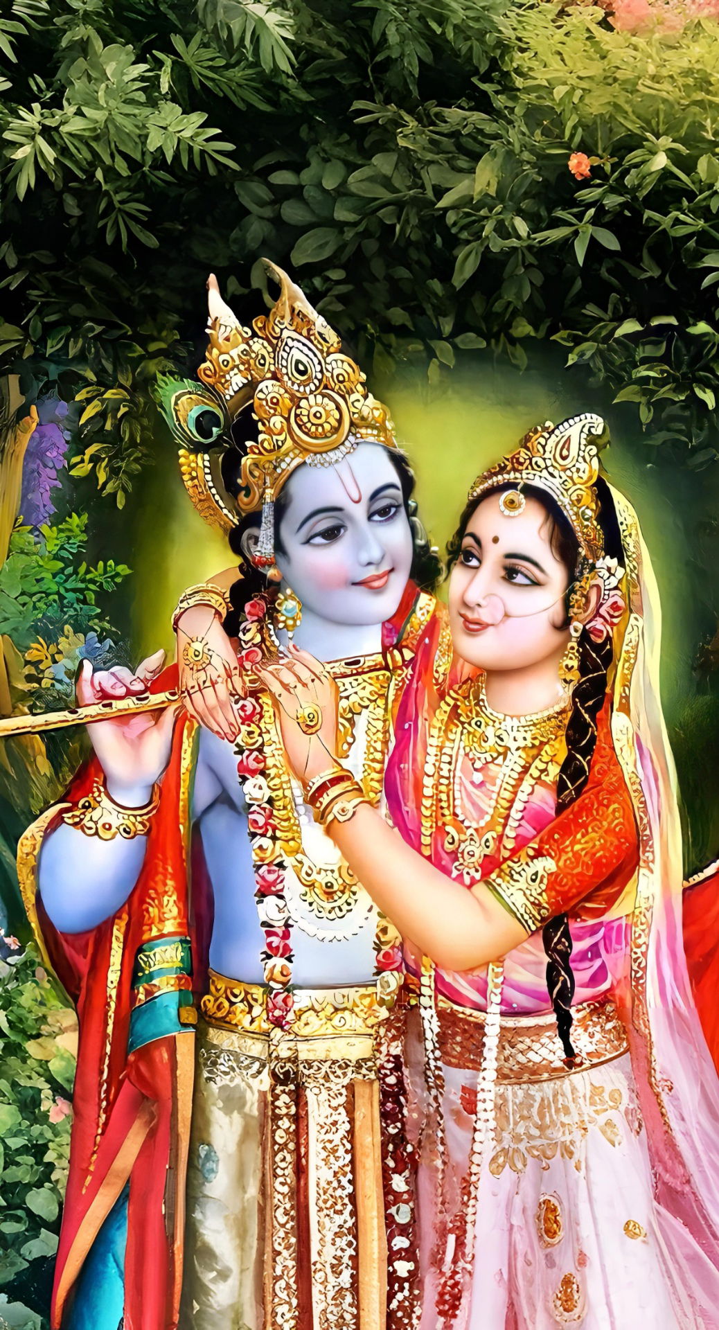 Radha Krishna divine love wallpaper