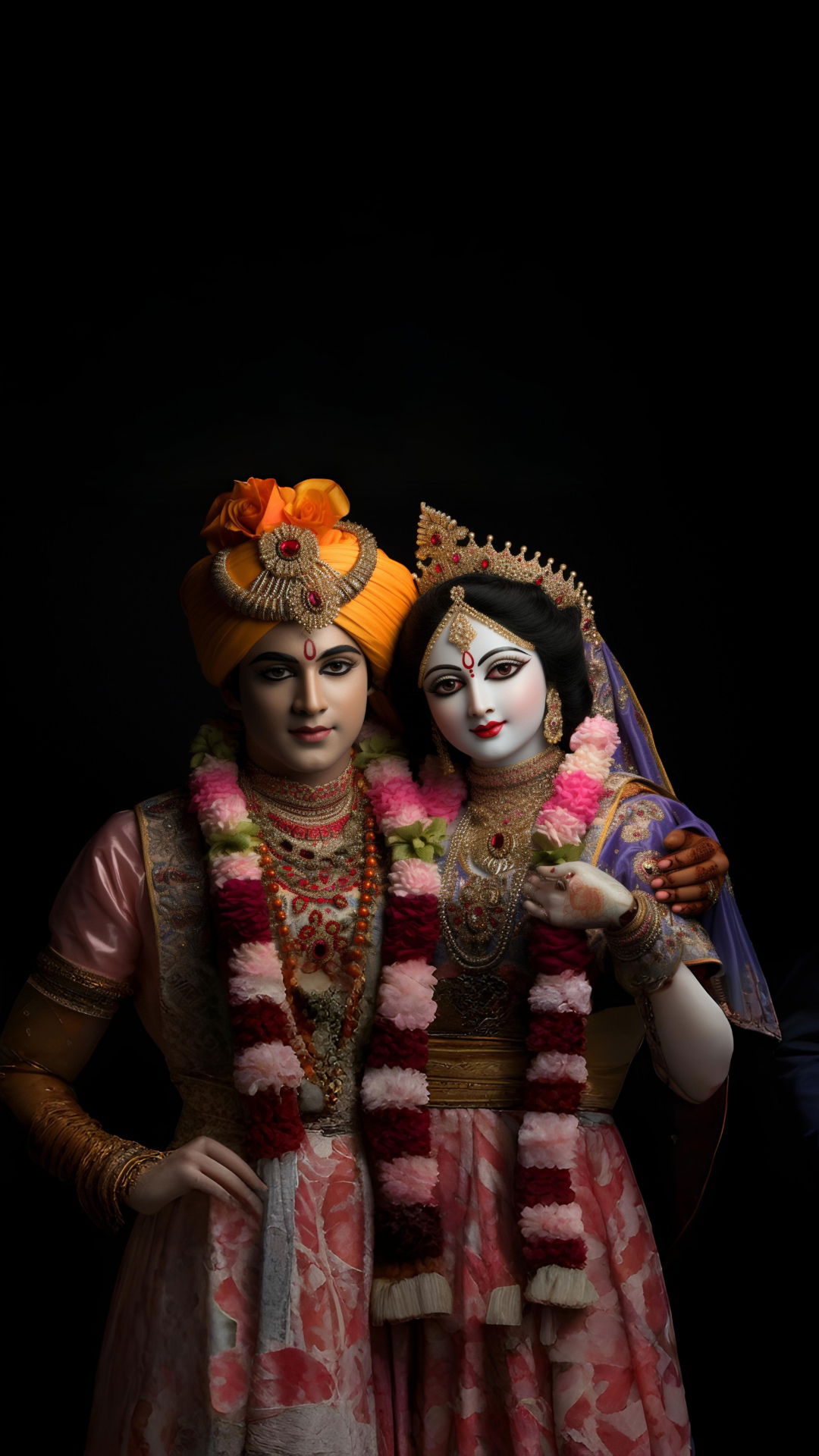 Radha and Krishna divine portrait