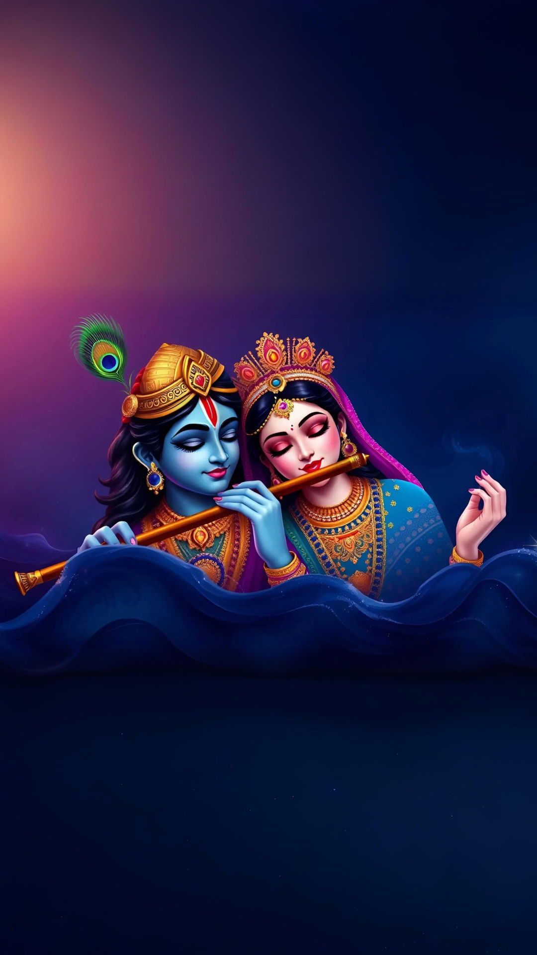 Radha Krishna divine love wallpaper