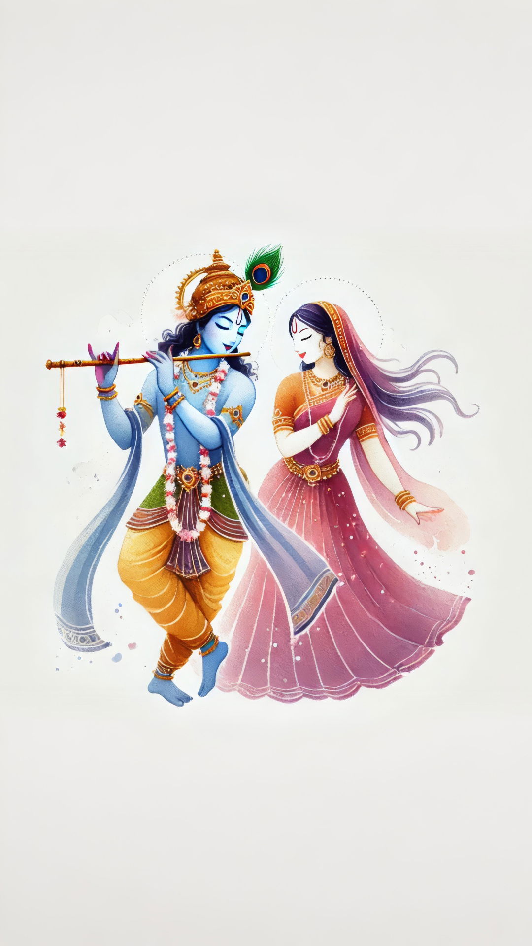 Radha and Krishna in blissful embrace