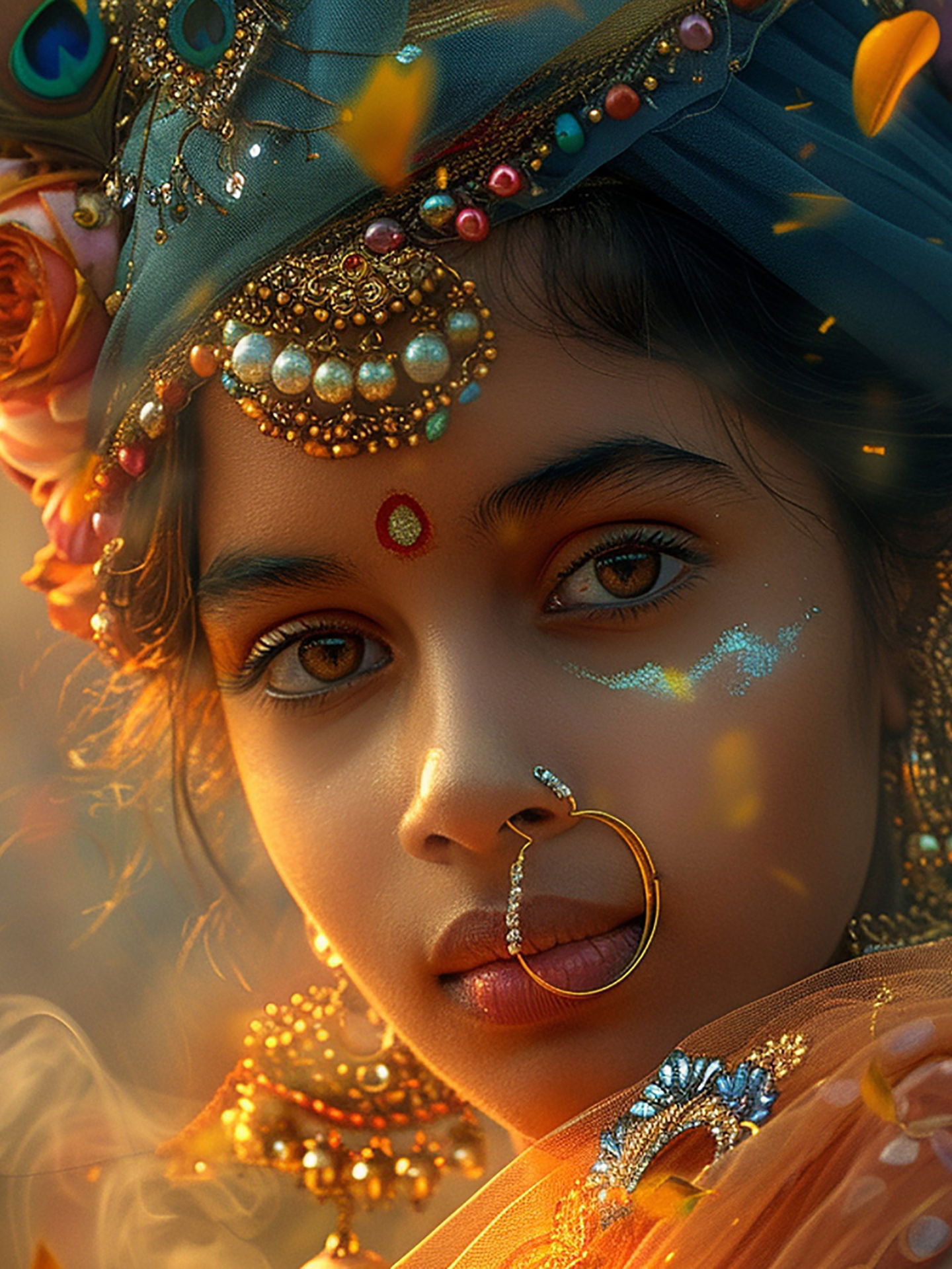 Krishna\'s enchanting, mesmerizing divine face.