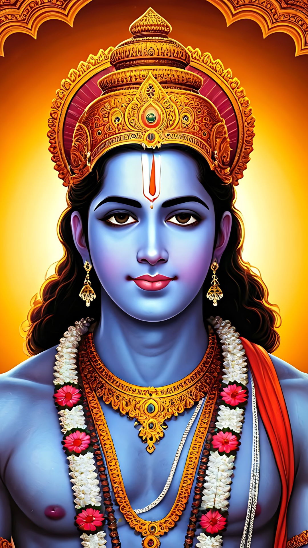 Lord Krishna serene face devotional image