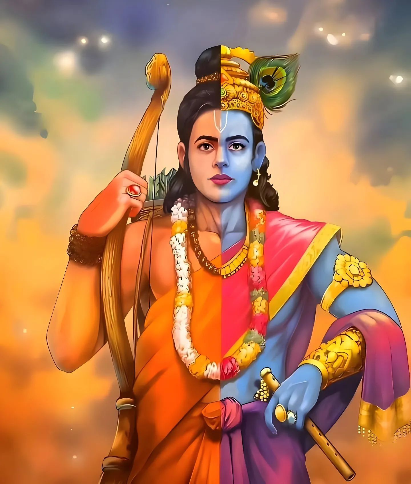 Lord Ram with bow, divine wallpaper