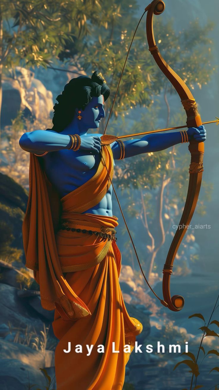 Lord Ram drawing his bow