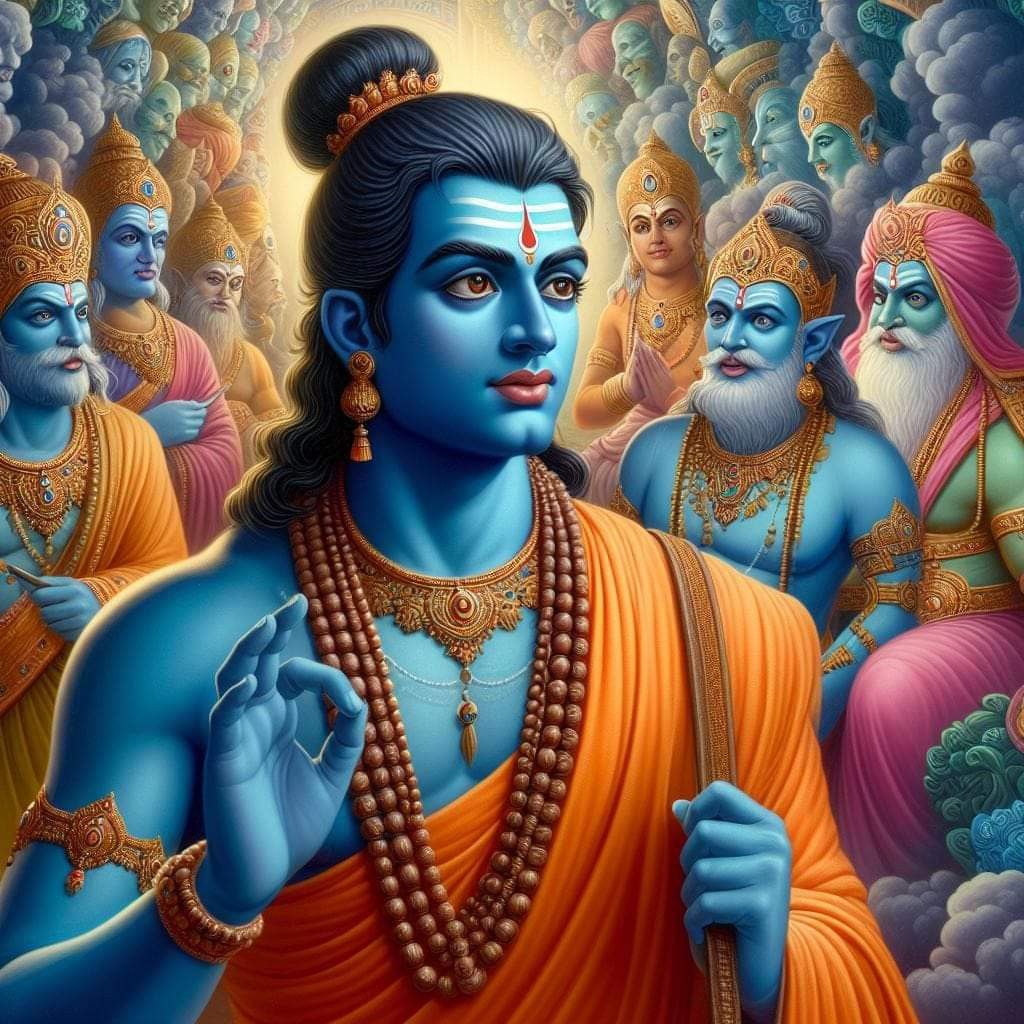 Lord Ram with Sita, Lakshman, Hanuman