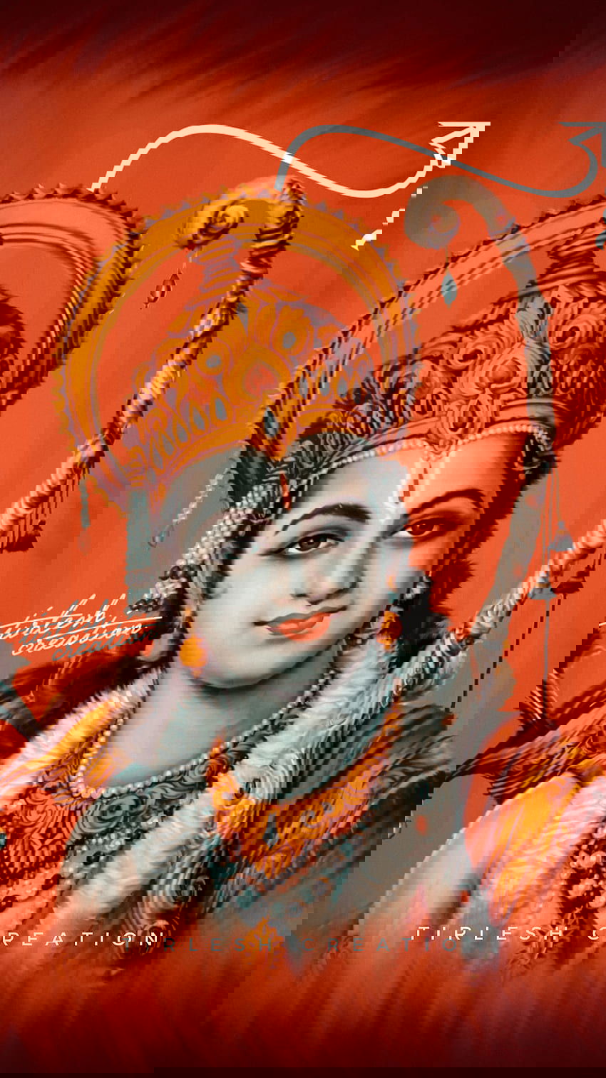 Lord Ram portrait with bow and arrow