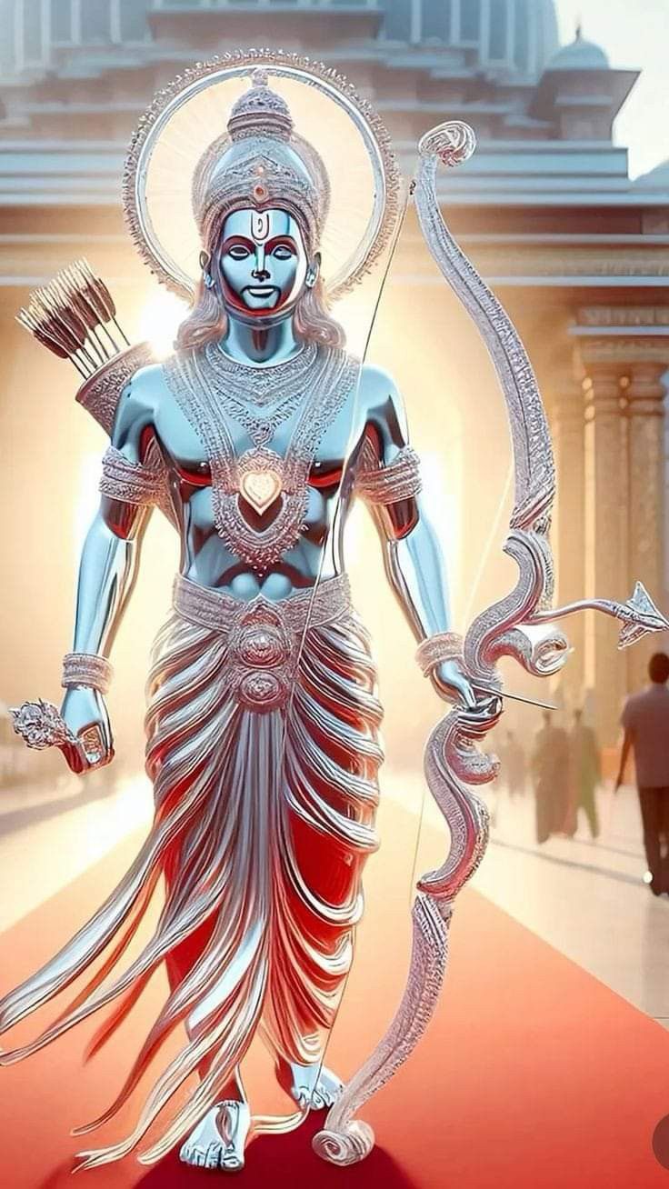 Lord Ram with bow and arrow