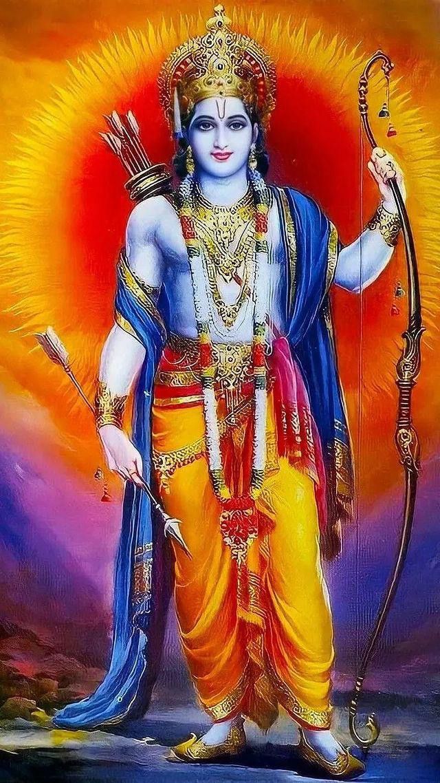 Lord Ram with bow and arrow