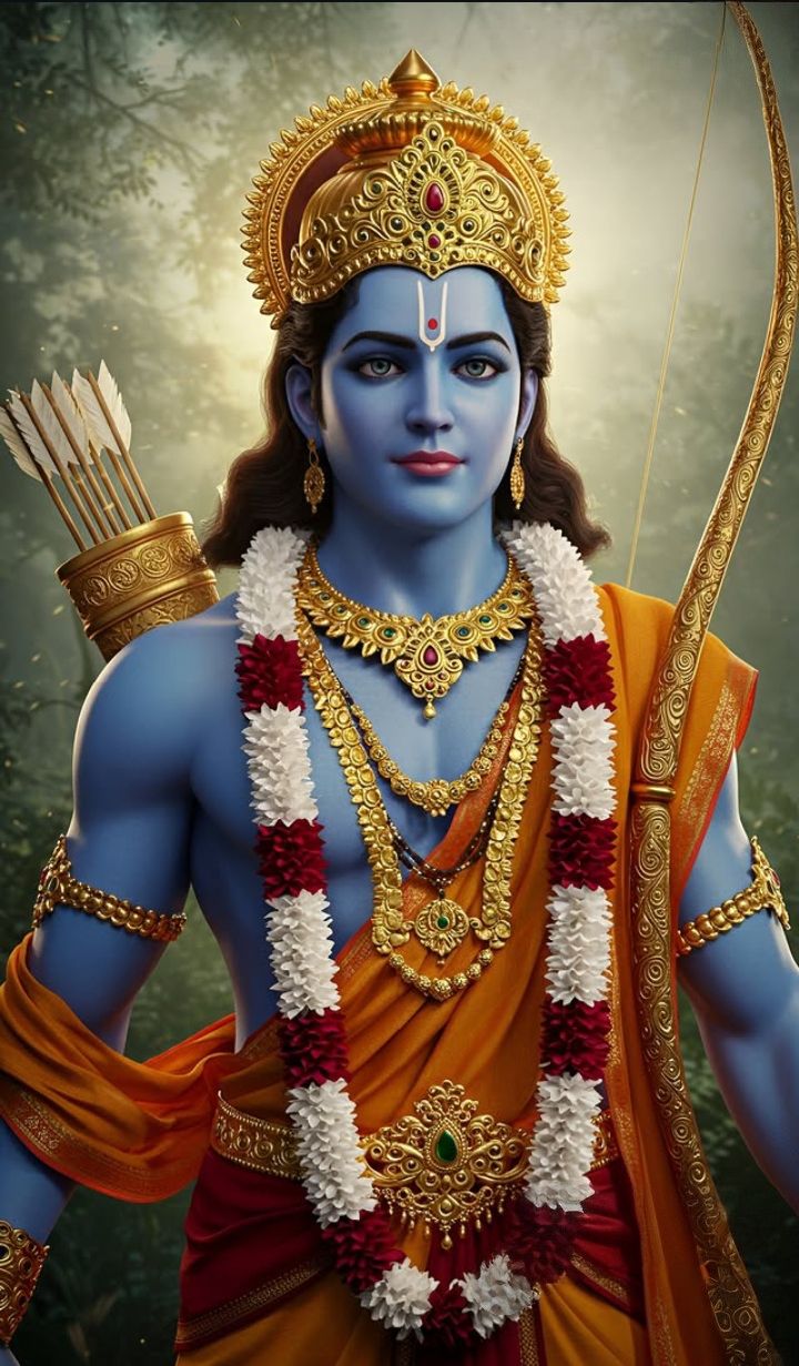 Lord Ram with bow and arrow