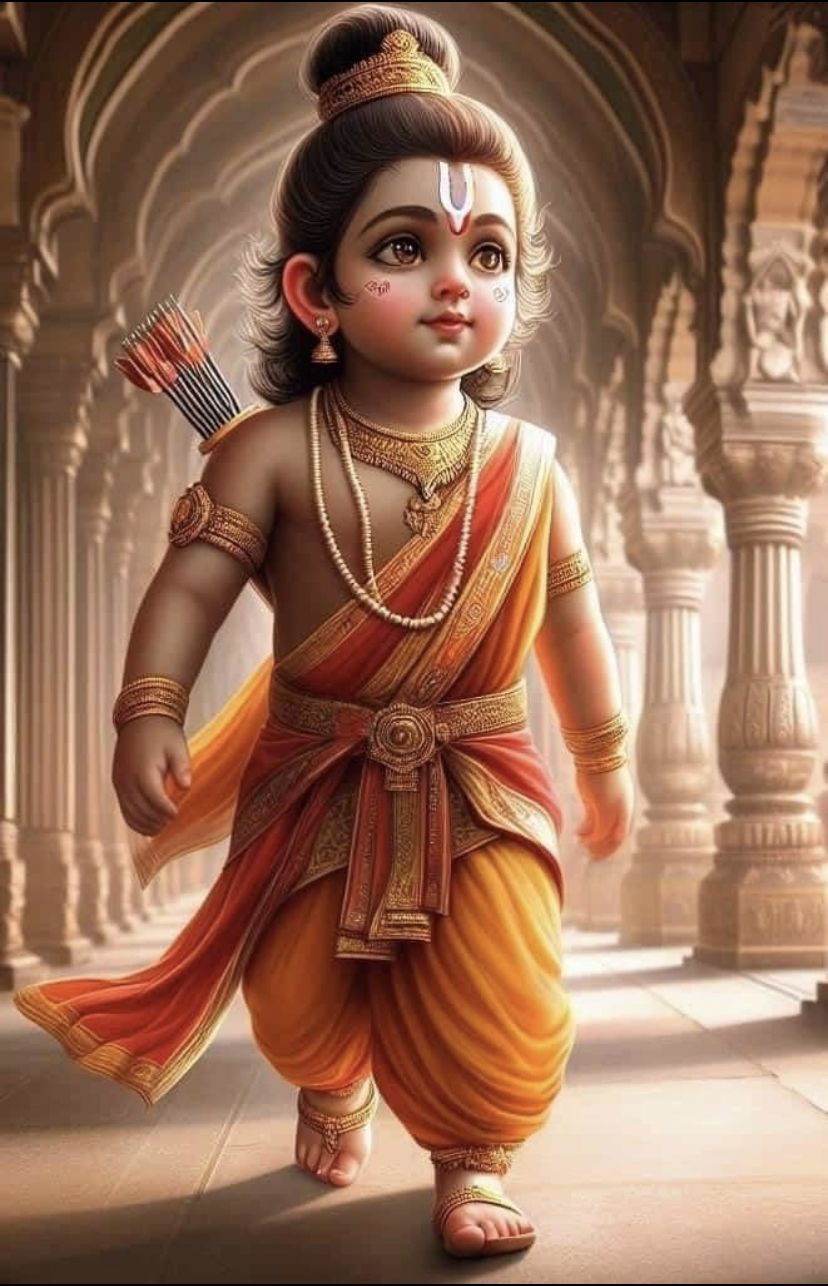 Baby Ram with bow and arrow
