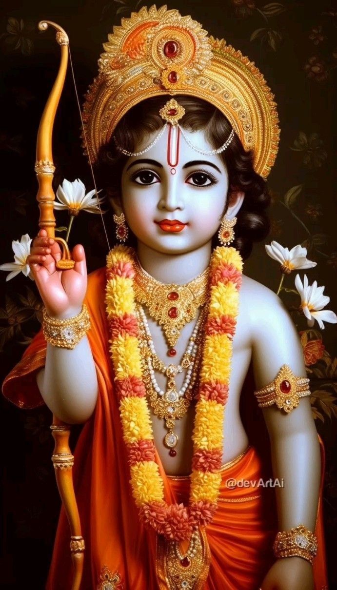 Baby Ram with bow and arrow