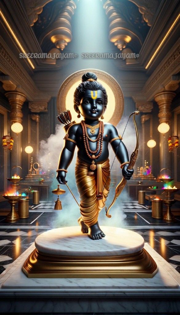 Young Ram stands with bow and arrow.