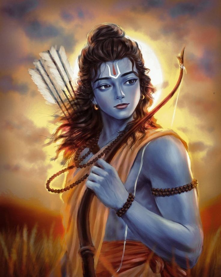 Lord Ram with bow and arrow