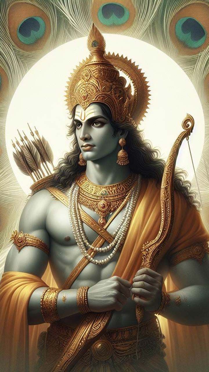 Lord Ram with bow and arrow