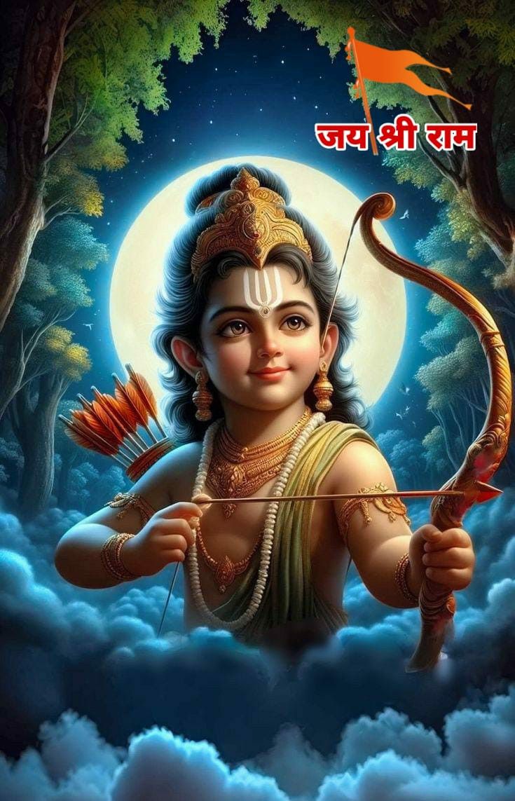 Lord Ram with bow and arrow
