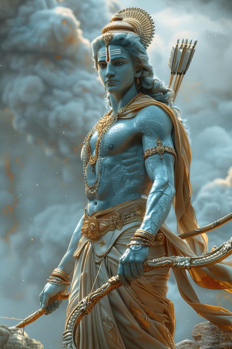Lord Ram holding bow and arrow