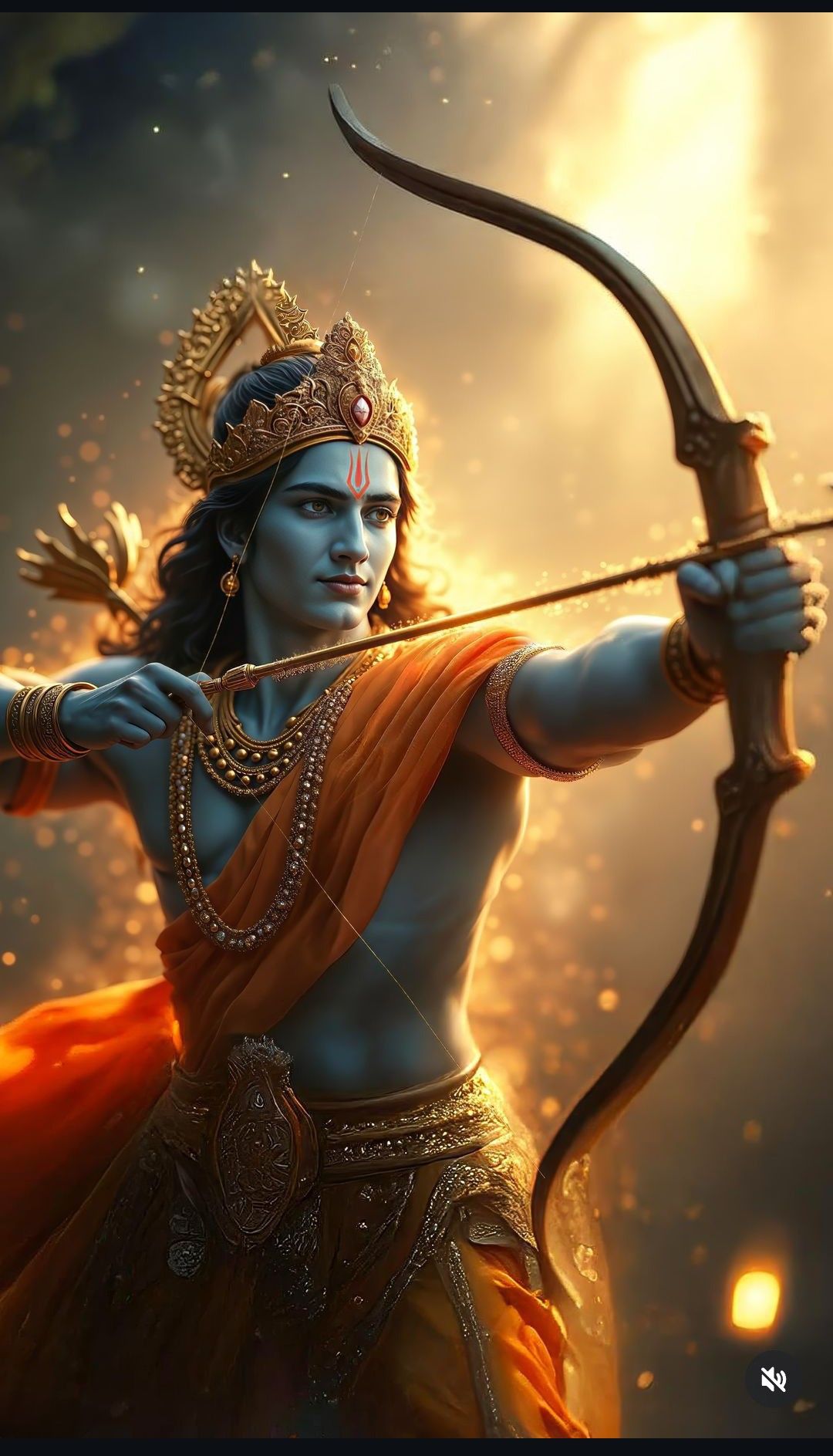 Lord Ram drawing his bow