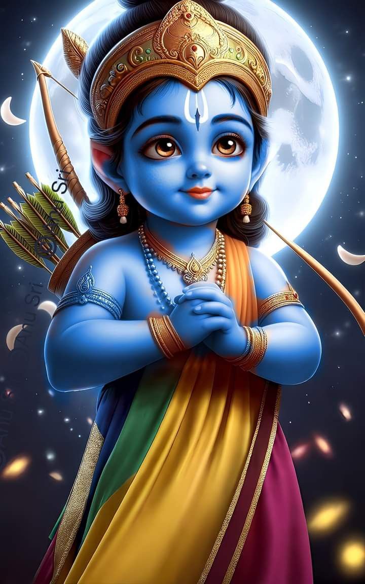 Baby Ram with bow and arrow