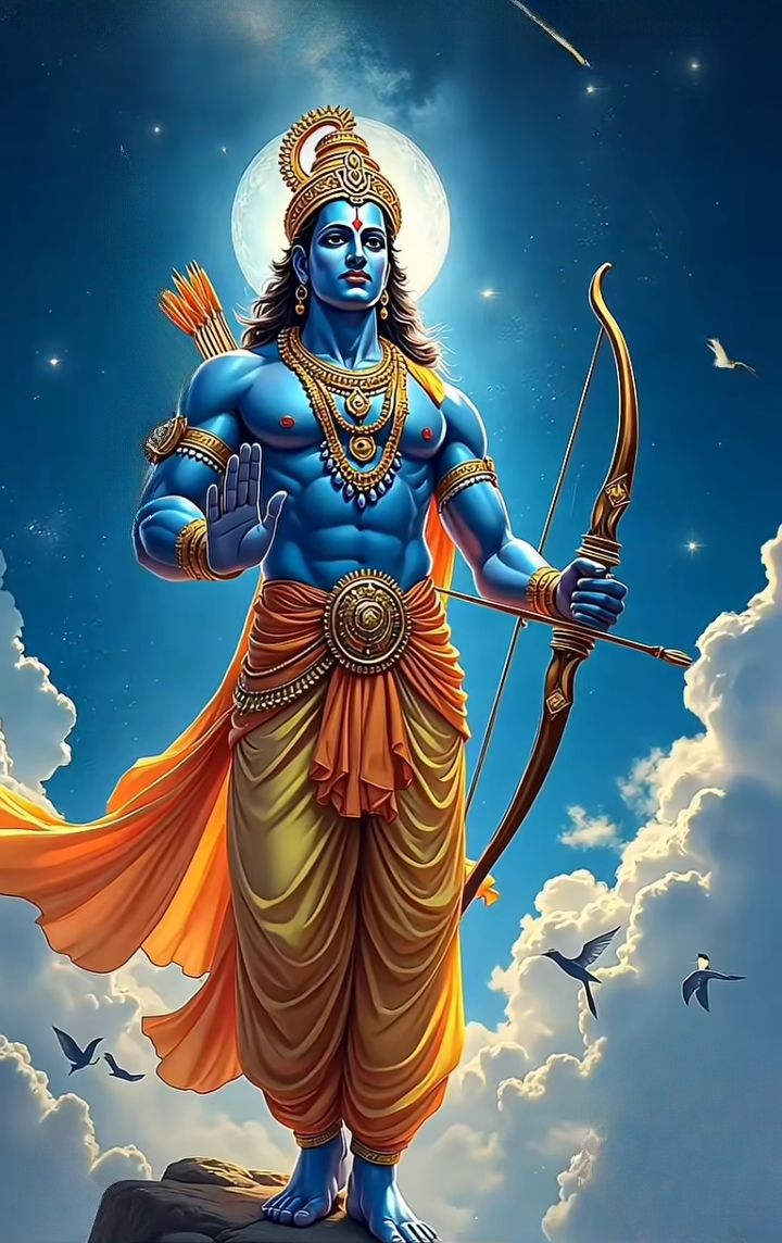 Lord Ram with bow, divine wallpaper