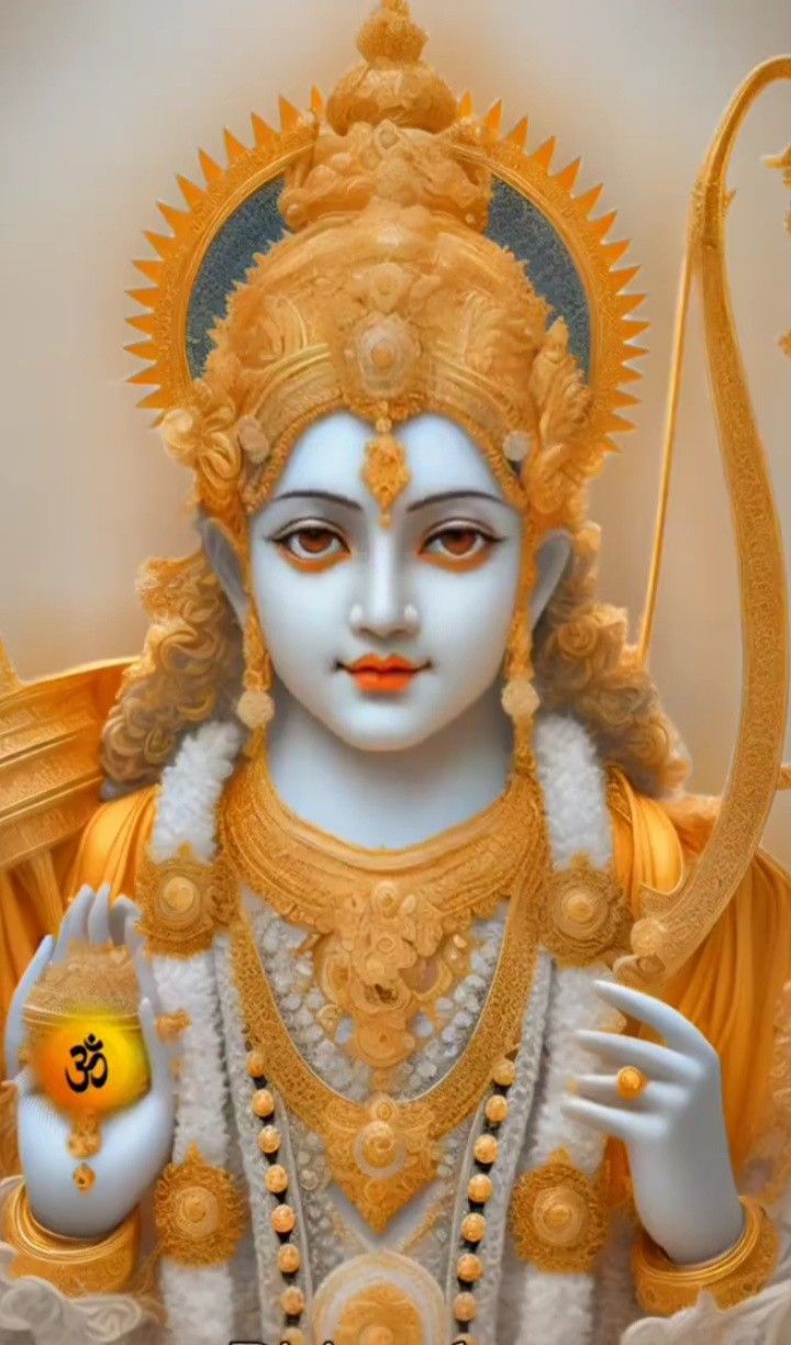 Lord Ram with bow and arrow portrait