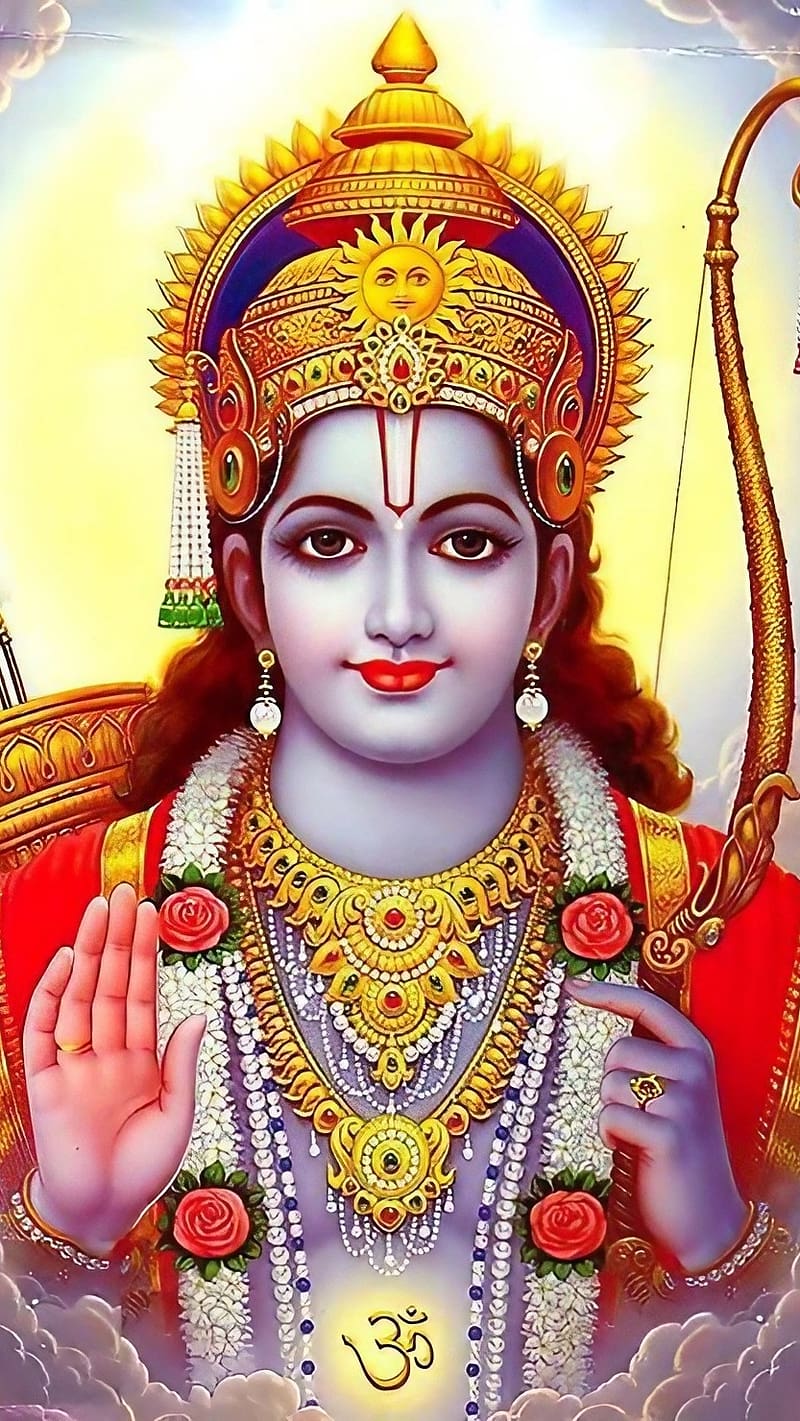 Lord Ram with bow and arrow portrait