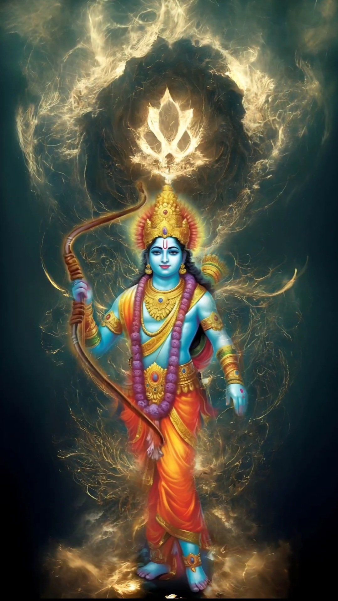 Lord Ram with bow and arrow