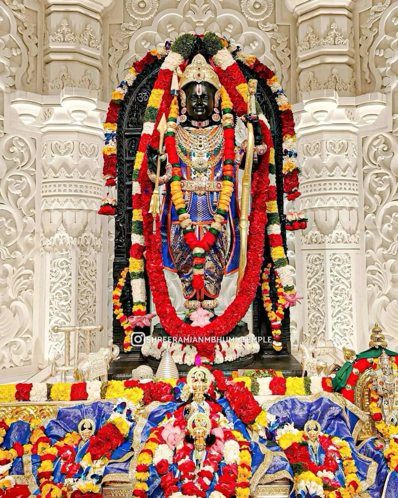 Lord Ram with bow and arrow portrait