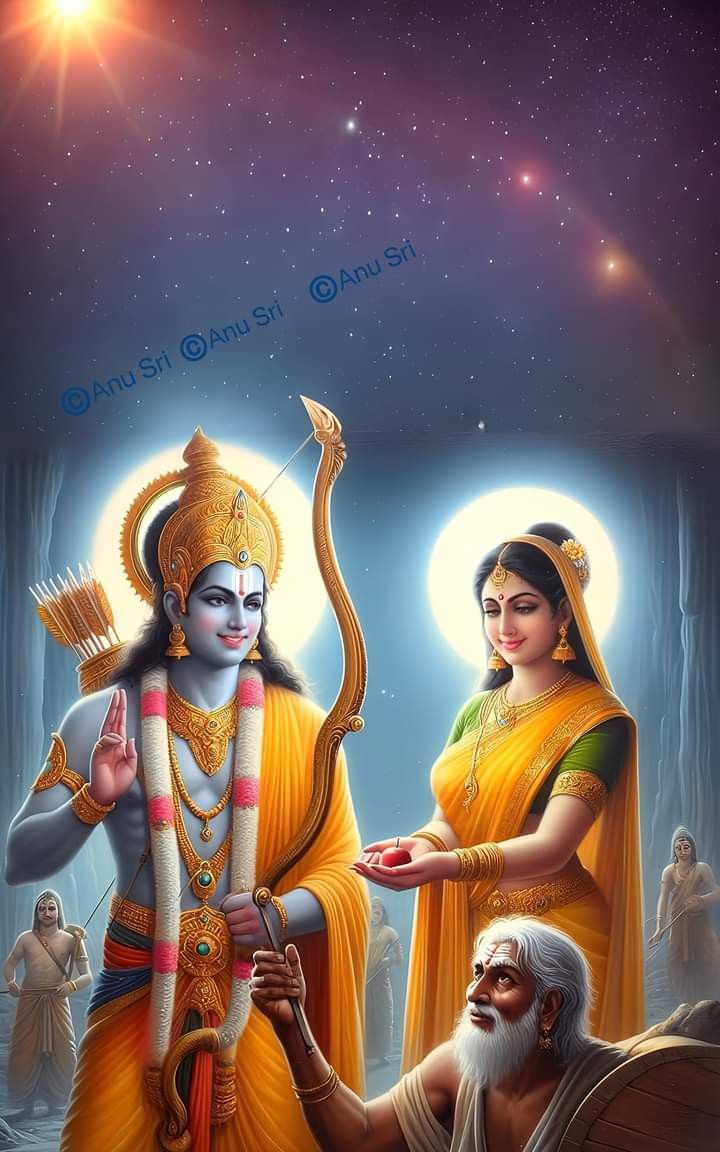Lord Ram Sita with devotee