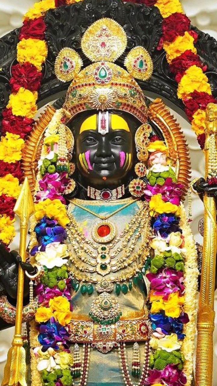 Lord Ram with flower garland