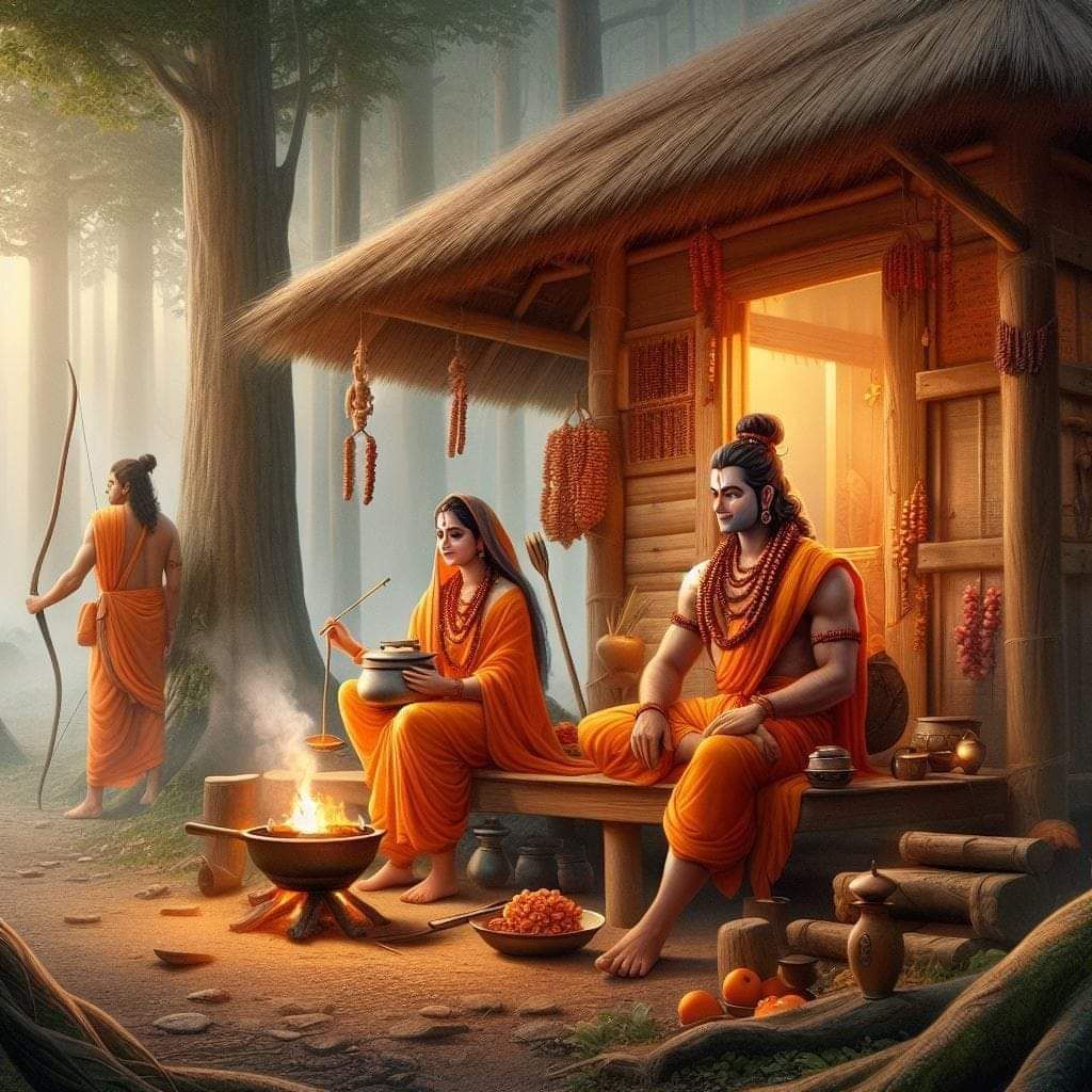 Ram Sita Lakshman forest exile scene