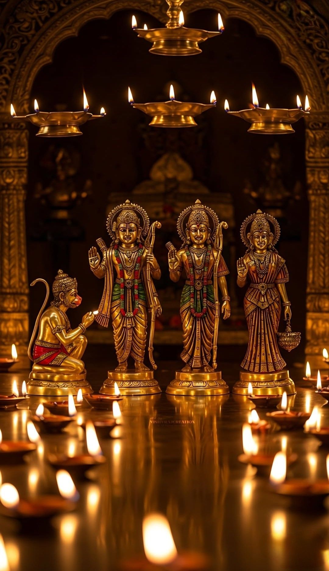 Ram Sita Lakshman Hanuman temple idols