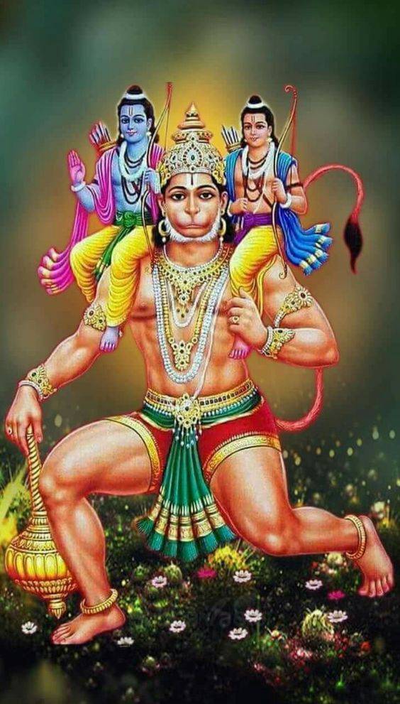 Hanuman serves Lord Ram with devotion