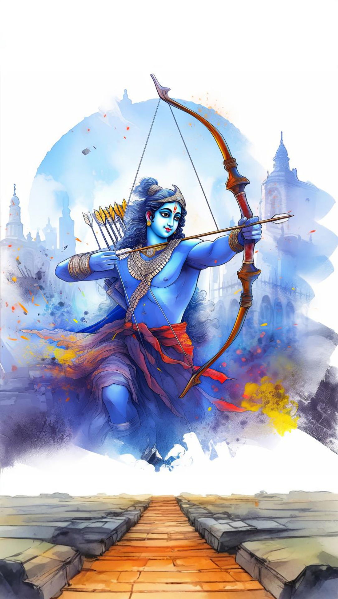 Lord Ram preparing for battle
